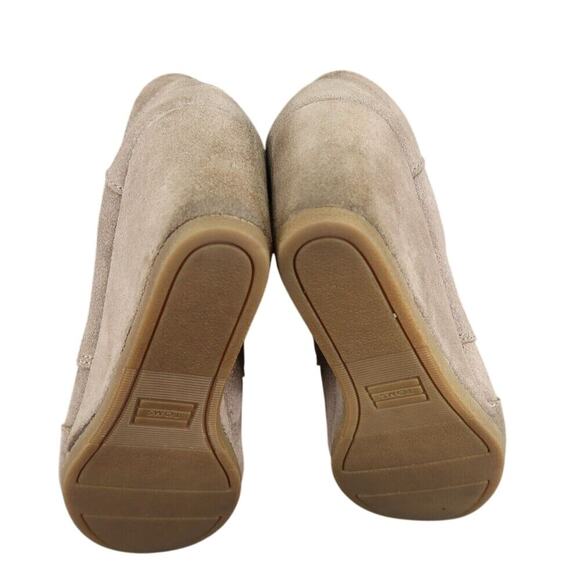 Toms Shoes Womens 7 Bootie Wedge Desert Lace Up Chukka Leather Casual Taupe Kala - Picture 13 of 15